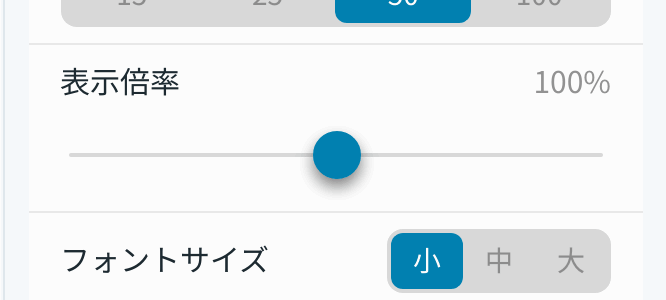 表示倍率の変更