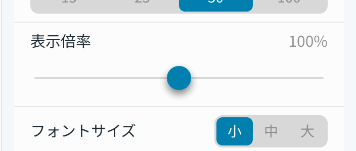 表示倍率の変更
