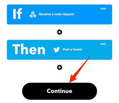 「Continue」をクリック
