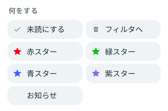 何をする（アクション）